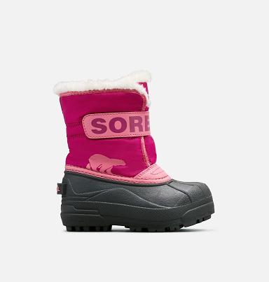 Sorel Snow Commander Kids Boots Pink - Girls Boots NZ163942